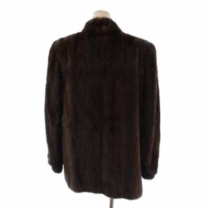 SAGA MINK 金サガ 毛皮コート ファーコート ミドル ハイネック ミンク 13 XL 茶色 ブラウン GY09
