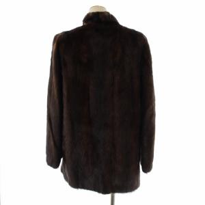 SAGA MINK 銀サガ ロティニー Rotiny 毛皮コート ファーコート ハーフ ミドル ハイネック ミンク 9 M 茶色 ブラウン GY09