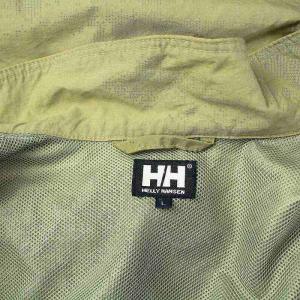 HELLY HANSEN ナイロンジャケット ブルゾン スタンドカラー ロゴ刺繍 L カーキ 緑