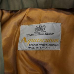 Aquascutum ステンカラーコート ロング ライナー付き 裏地チェック 36 M 玉虫色