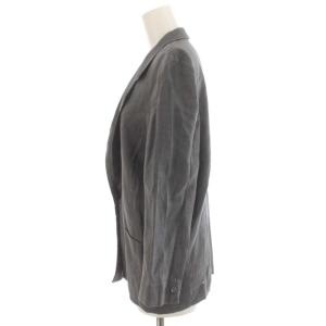 Jean Paul GAULTIER テーラードジャケット シングル 2B リネン100% スプリング  ノーベント L グレー