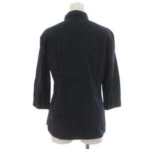 PRADA シャツ カジュアル 七分袖 38 XS 紺 ネイビー