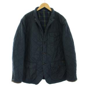 キルティングジャケット 中綿 アウター XL 紺 ネイビー