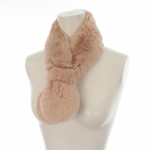 ANAYI ティペット マフラー ラビットファー F ピンク OF
