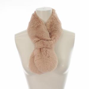 ANAYI ティペット マフラー ラビットファー F ピンク OF