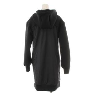 Calvin Klein ロングワンピース フード 長袖 S 黒 ブラック