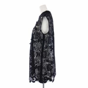 N°21 総レース ノースリーブブラウス カットソー プルオーバー 38 M 黒 ブラック