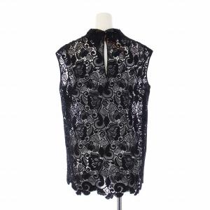 N°21 総レース ノースリーブブラウス カットソー プルオーバー 38 M 黒 ブラック