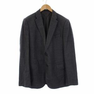 ARMANI COLLEZIONI M LINE ヘリンボーン シングルスーツ セットアップ 上下 テーラードジャケット パンツ スラックス 52 XL グレー