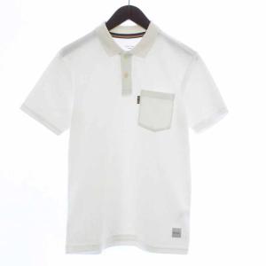 ポロシャツ 半袖 ロゴ M 白 ホワイト