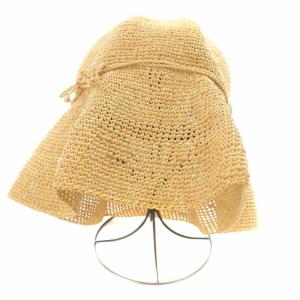 HELEN KAMINSKI 帽子 麦わら帽子 ストローハット ラフィア リボン ベージュ
