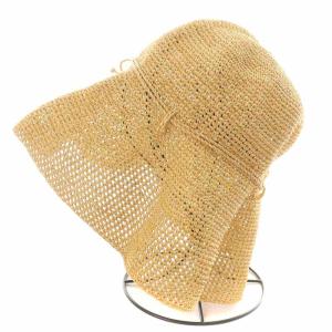 HELEN KAMINSKI 帽子 麦わら帽子 ストローハット ラフィア リボン ベージュ