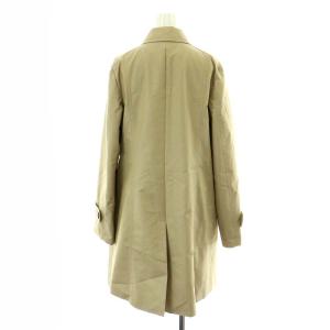 Aquascutum シングルブレストステンカラーコート ロング丈 裏地チェック コットン 10 L ベージュ