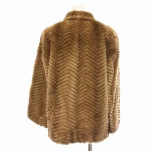 SAGA MINK 銀サガ 毛皮コート ショート ミンクファー アウター 9 M 茶 ブラウン