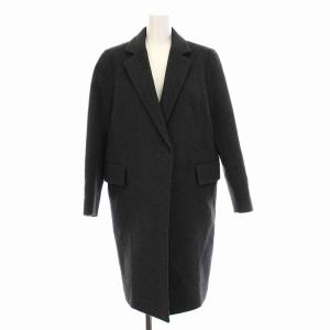 チェスターコート ロング ウール アウター 36 S チャコールグレー