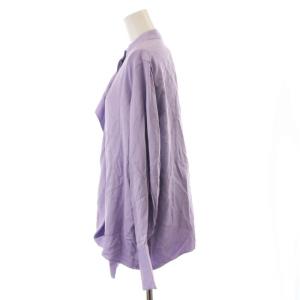 MSGM 21AW シャツ ブラウス 長袖 バンドカラー 40 L 紫 パープル