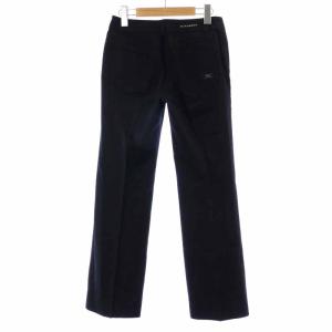 BURBERRY GOLF テーパードパンツ ゴルフウェア ジップフライ 刺繍 ロゴ 7 S 黒 ブラック BGF17-400-09