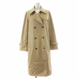 21年製 コットンエステルギャバジン トレンチコート ロング 撥水加工 36 S ベージュ CMWOIZ0701