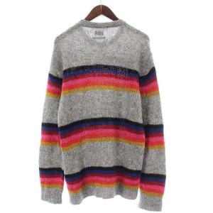 DIESEL ニット セーター 長袖 クルーネック プルオーバー ウール アルパカ混 M グレー