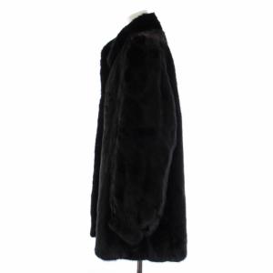 SAGA MINK 金サガ ファーコート 毛皮コート ミドル丈 ミンク 11 L 茶 ブラウン