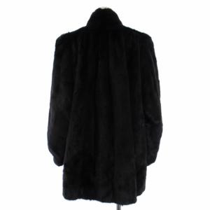SAGA MINK 金サガ ファーコート 毛皮コート ミドル丈 ミンク 11 L 茶 ブラウン