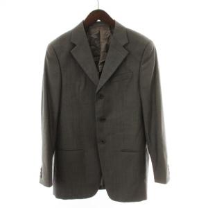 テーラードジャケット ジャケット 長袖 大きいサイズ ウール 46 XXL グレー