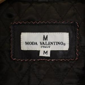 VALENTINO MODA ステンカラーコート レザーコート ロング ジップアップ イタリア製 M 茶 ブラウン