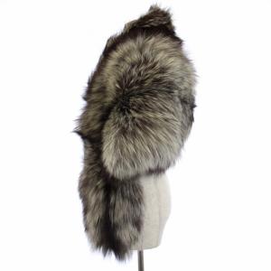 SAGA FOX 銀サガ ティペット マフラー 毛皮 フォックスファー白 ホワイト 茶 ブラウン