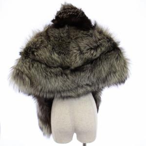 SAGA FOX 銀サガ ティペット マフラー 毛皮 フォックスファー白 ホワイト 茶 ブラウン