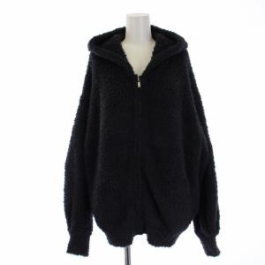 21AW Halloween限定 ルームウェア パジャマ クロネコパーカー 長袖 ジップアップ 耳付き ボア ロゴ F グレー