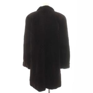 SAGA MINK 銀サガ ミンクファーコート ロング ショールカラー 毛皮 アウター F ダークブラウン