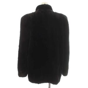 SAGA MINK CIZENNE 金サガ ブラックミンク ファー コート シェアード 毛皮 アウター 11 L 黒 ブラック