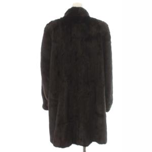 SAGA MINK 金サガ シェアード スカン ダークミンク ファー コート ロング 毛皮 F ダークブラウン