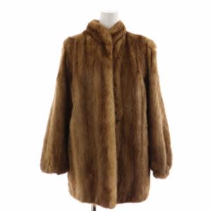 銀サガ シェアードミンク ショート丈 11 L  茶 ブラウン