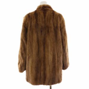 SAGA MINK 銀サガ シェアードミンク ショート丈 11 L  茶 ブラウン