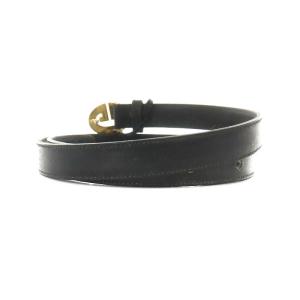 GUCCI ベルト レザー ハトメ ゴールド金具 黒 ブラック /AN11