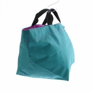 Hervé Chapelier ナイロン舟型トートM ハンドバッグ 青 ブルー 紫 パープル 1027N OF