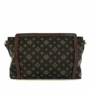 russet ショルダーバッグ ナイロン レザー ロゴプリント 茶 ブラウン ベージュ