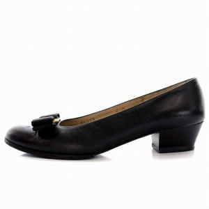 Salvatore Ferragamo パンプス ヒール ヴァラ リボン 5.5B 22.5cm 黒 ブラック