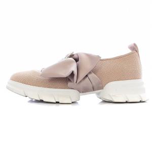 TOCCA 21AW KNIT BIJOUX SNEAKERS スニーカー シューズ メッシュ リボンモチーフ 38 25cm ピンク