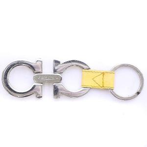 Salvatore Ferragamo ガンチーニ  キーリング キーホルダー ロゴ シルバー