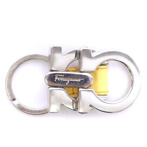 Salvatore Ferragamo ガンチーニ  キーリング キーホルダー ロゴ シルバー