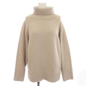 21AW ニット ハイネック ウール カシミヤ混 セーター 32 S ベージュ