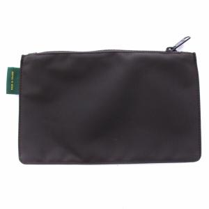 Hervé Chapelier フラットポーチM 小物入れ ナイロン 茶 ブラウン 902F