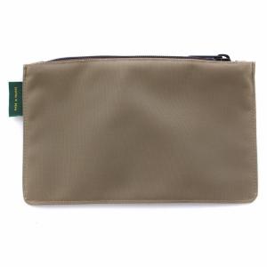 Hervé Chapelier フラットポーチM 小物入れ 迷彩 カモフラ ナイロン 茶 ブラウン 902F