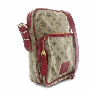 russet スクエアショルダーバッグ ポシェット 斜めがけ モノグラム ベージュ グレー 赤 レッド RUZ1012222A0001 OF