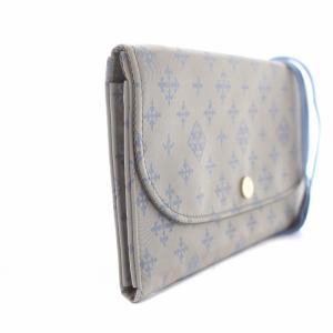 russet ショルダーバッグ ウォレットバッグ ポシェット 斜めがけ モノグラム ナイロン グレー 水色 ライトブルー OF