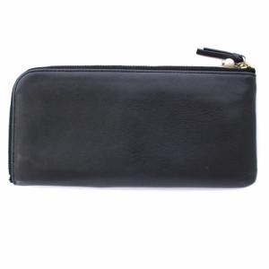 LANVIN en Bleu 長財布 L字ファスナー パールモチーフ レザー 黒 ブラック