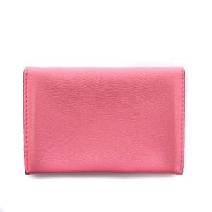 IL BISONTE カードケース 名刺入れ レザー 牛革 ピンク