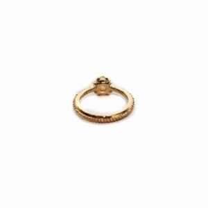 agete ベビーリング 指輪 誕生石 10月 オパール K10 イエローゴールド 白 ホワイト